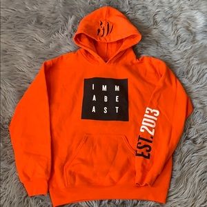 IMMABEAST orange hoodie